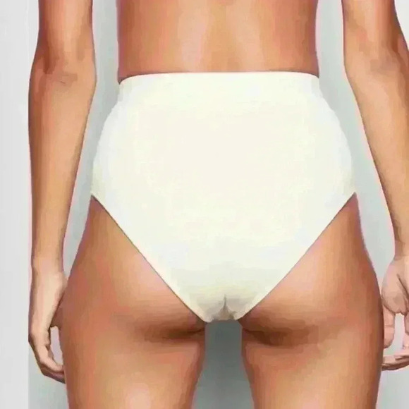 SKIMS COTTON RIB MID RISE BRIEF IN BONE SIZE XXS - Picture 8 of 11